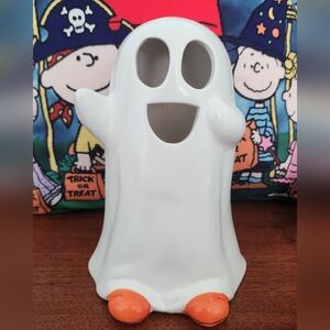 White Ghost With Orange Shoes